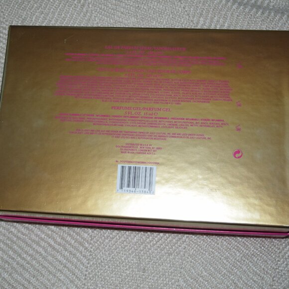 Juicy Couture Pink Gold Logo Perfume Empty Box 12" x 8.5 x 3" VIVA LA JUICY L24 - Picture 2 of 7